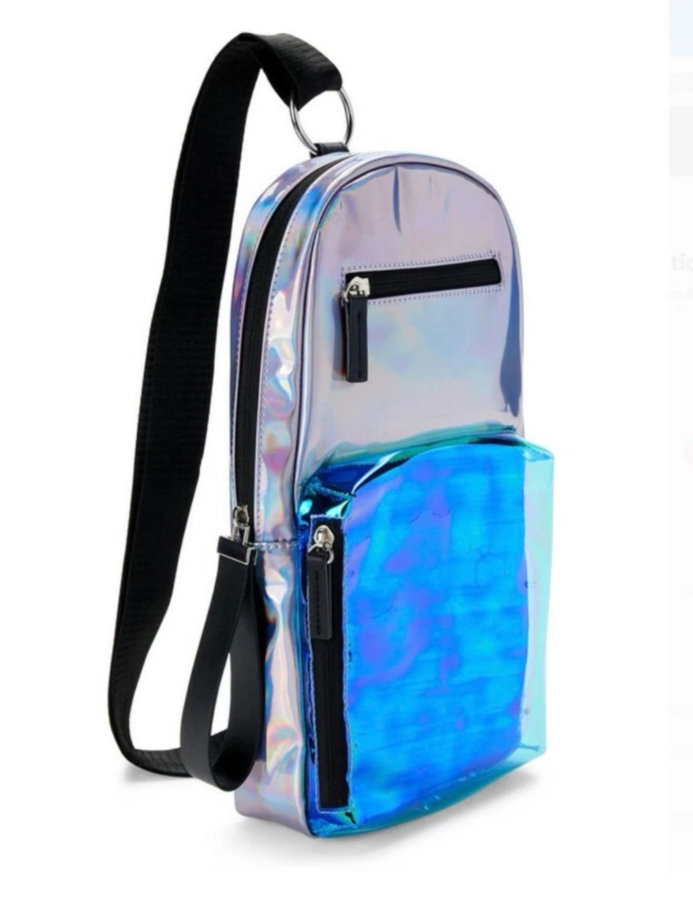 Holographic Blue Sling Crossbody Bag